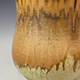 Tall Tan Ash Lidded Jar