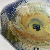 Altered Bowl with Blue Ash Glaze