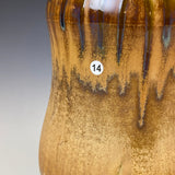 Tall Tan Ash Lidded Jar