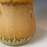 Tall Tan Ash Lidded Jar