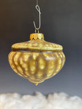 Brown Ash Pointed Orb Christmas Ornament