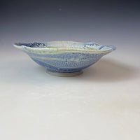 Altered Bowl with Blue Ash Glaze