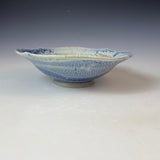 Altered Bowl with Blue Ash Glaze