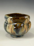 Wavy Tea Bowl- Blue Ash