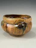 Wavy Tea Bowl- Tan Ash