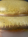 Yellow Salt Lidded Jar- Wood Fired