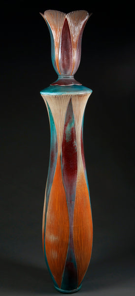 Large Bottle, soda fired